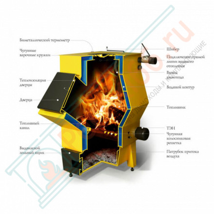 Котел твердотопливный Ташкент 2017 Электро, 12 кВт, АРТ, ТЭН 6 кВт (Термофор)