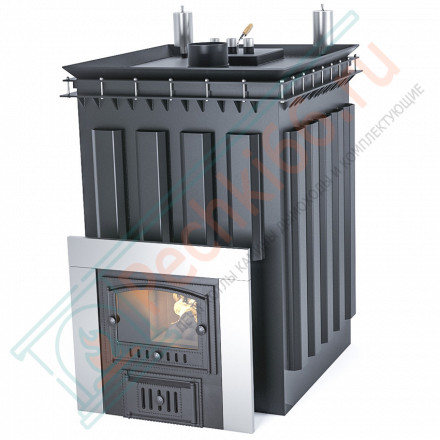 Печь для бани Домна-60К в змеевике (ИзиСтим)