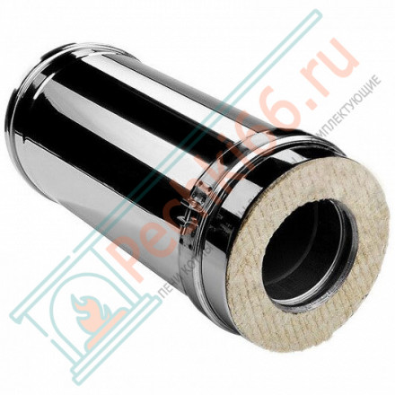 Сэндвич труба V50R с изол L=500 (AISI-321/0,8-ОЦИНК-RAL/0,5) d-250/350 (Вулкан-Cerablanket)