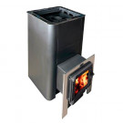 Печь для бани Олимп 20-26 чугунная дверца со стеклом, с парогенератором (Термофор) до 26 м3 Печь для бани Олимп 20-26 чугунная дверца со стеклом, с парогенератором (Термофор) до 26 м3