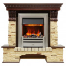 Каминокомплект электрический Pierre Luxe угловой - Темный дуб / Сланец (Высота 1050мм) с очагом Chesford (Dimplex)