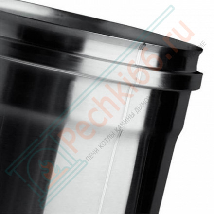 Сэндвич труба для дымохода L=1м (НЕРЖ-430/0,8-НЕРЖ-430/0,5) d-120/200 (Ferrum HF)