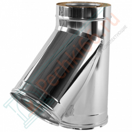 Тройник 45° V50R с изол (AISI-321/0,8-AISI-304/0,5) d-300/400 (Вулкан-Cerablanket)