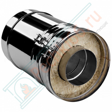 Труба V50R телескопическая с изол L=260-380 (AISI-321/0,8-AISI-304/0,5) d-115/215 (Вулкан-Cerablanket)