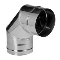 Отвод 90° без изол (НЕРЖ-321/0,8) d-250 (Дымок-Lux)