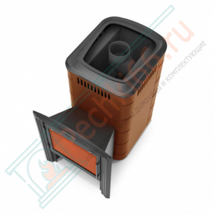 Печь для бани Тунгуска 2017 Carbon Витра терракота (T.M.F) до 18 м3