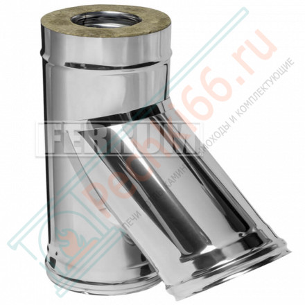 Сэндвич тройник 45° (НЕРЖ-430/0,5-НЕРЖ-430/0,5) d-250/350 (Ferrum GS)