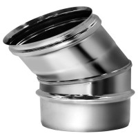 Отвод одностенный 30° (AISI-321/0,5мм) d-200 (Вулкан)