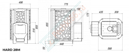 Печь для бани Hard 30M Саванна (Сталь-Мастер)