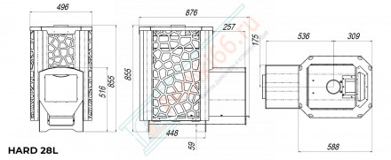 Печь для бани Hard 30L Саванна (Сталь-Мастер)